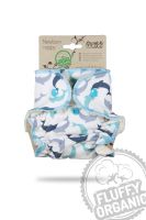 Fluffy Organic newborn luier Dolfijnen Petit Lulu