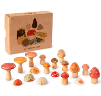 Grapat houten paddenstoelen