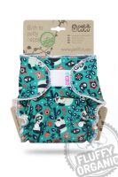 Fluffy Organic Maxi/Night Fitted Diaper Pandas Hook&Loop