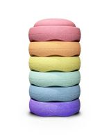 Stapelstein Rainbow set Pastel 6 pieces stepping stone