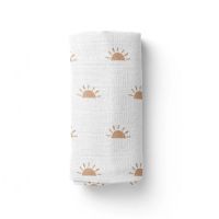 Swaddle doek Sunnies - White with Camel