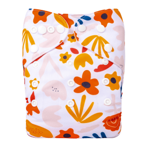 Pocketluier Oranje Bloemen Alvababy