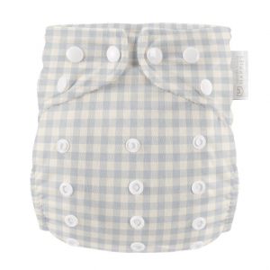 Blue Gingham One Size AIO Modern Cloth Nappies