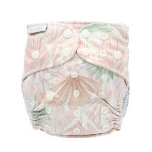 Pastel Fronds One Size Recycled hennep luier Bare and Boho