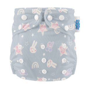 Blue Mix Peppa & Friends One Size AIO Modern Cloth Nappies