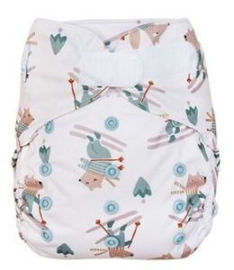 Cozy Skiing One Size overbroekje klittenband Blümchen