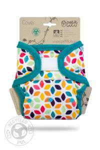 One Size overbroekje Bloemenstenen Petit Lulu klittenband