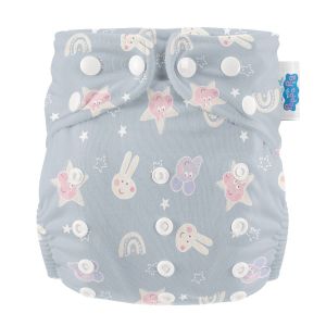 Blue Mix Peppa & Friends One Size AIO Modern Cloth Nappies
