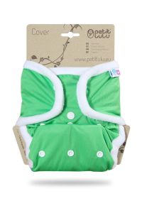 Groen One Size overbroekje Petit Lulu met drukknoopjes