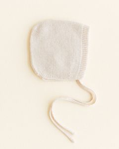 Hvid | Newborn bonnet | Wollen mutsje Cream
