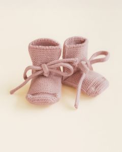 Hvid booties wollen slofjes Powder