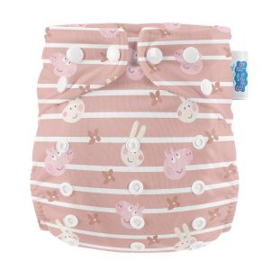 Peppa Pig Blush Stripe One Size AIO Modern Cloth Nappies