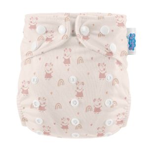 Peppa Pink Rainbows One Size AIO Modern Cloth Nappies