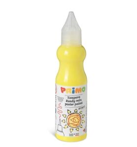 Geel plakkaatverf Primo in een fles 50 ml