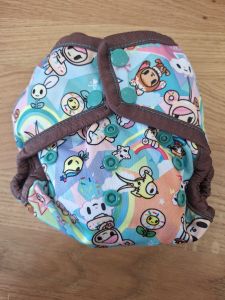 tokiSweet Mint Chip newborn overbroekje Rumparooz drukknoopjes